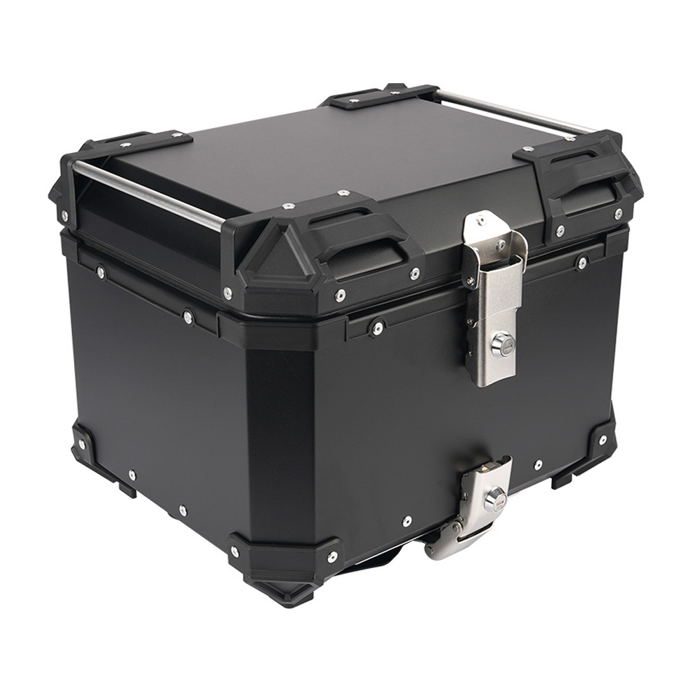 45L Motorcycle High-Strength Abs Quick-Release Waterproof and Anti-Collision Storage Box, Universal Large-Capacity Storage Tail Box for Electric Vehicles