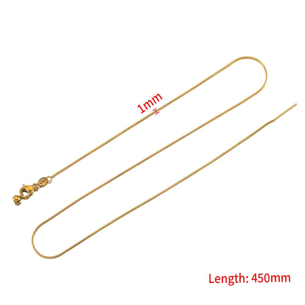 Golden necklace, 0.9mm