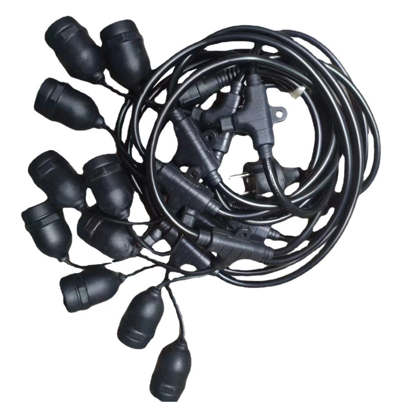 E27 водонепроницаемая головка лампы струнная лампа открытый балкон светодиодная люстра цветное освещение кемпинг декоративный медный сердечник провода