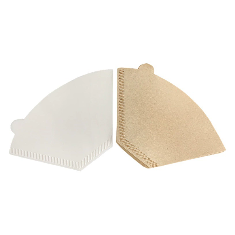 Веерообразный кофейный фильтр Бумага ручная опрессовка коническая коническая американская кофемашина бумажный фильтр веерообразный фильтр чашки