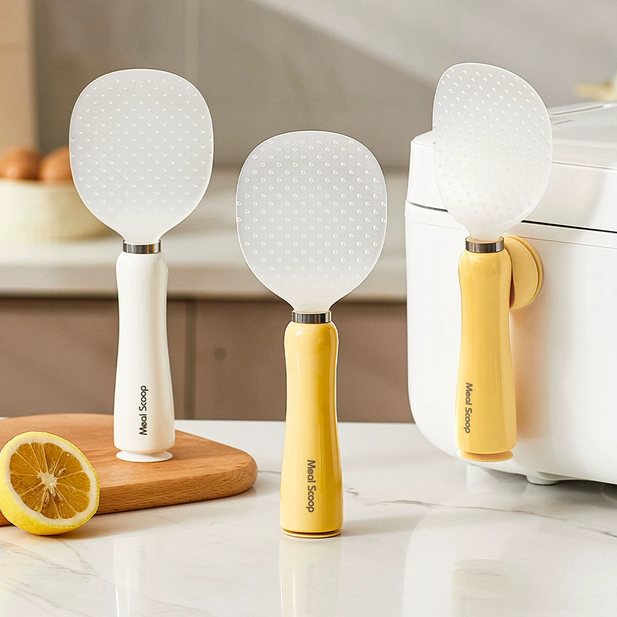 Вертикальная ложка для риса, антипригарная рисоварка, сервировочная бытовая ложка для риса, магнитная присоска, лопатка для риса, антипригарная