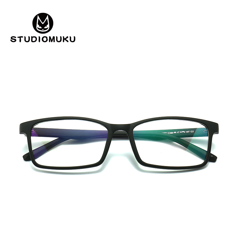 STUDIOMUKU Muku gafas Marco de moda ultra-ligero miopía marco negro cara grande cara redonda gafas MARCO DE Los Hombres image 4