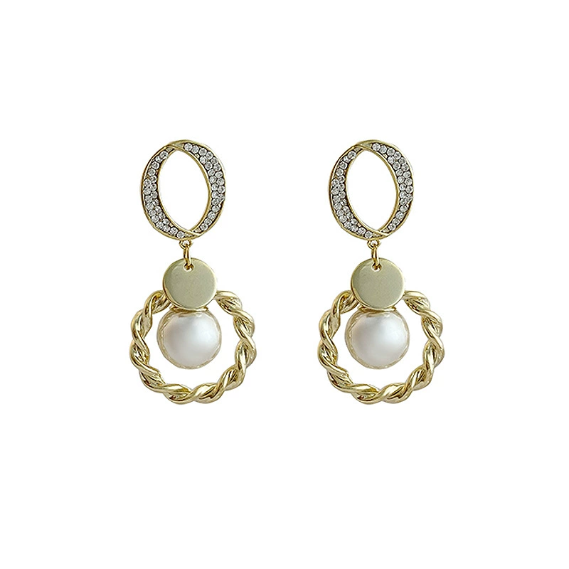Серебряные игольчатые, металлические брендовые короткие ретро-серьги из жемчуга, серебро 925 пробы, европейский стиль