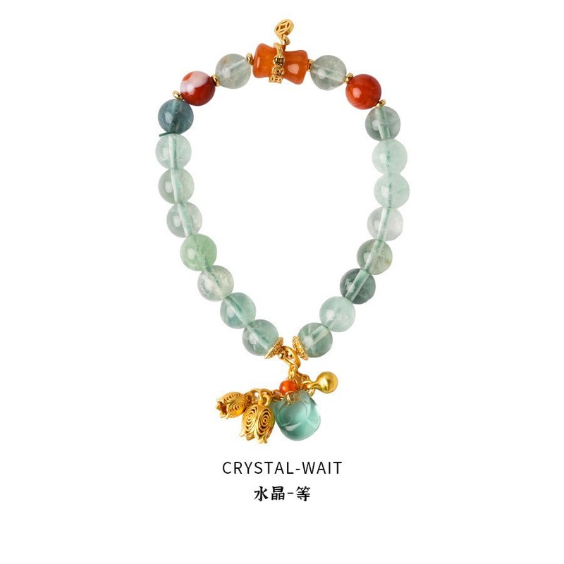 晗珞~海蓝宝锆石串珠手链夏日小清新水晶手串气质轻奢高级感手饰|undefined