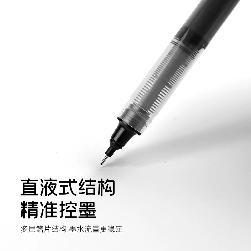 Rollerball Pen, quick-dry 0.5 mm, capacious barrel for elementary students, black/blue/red options
