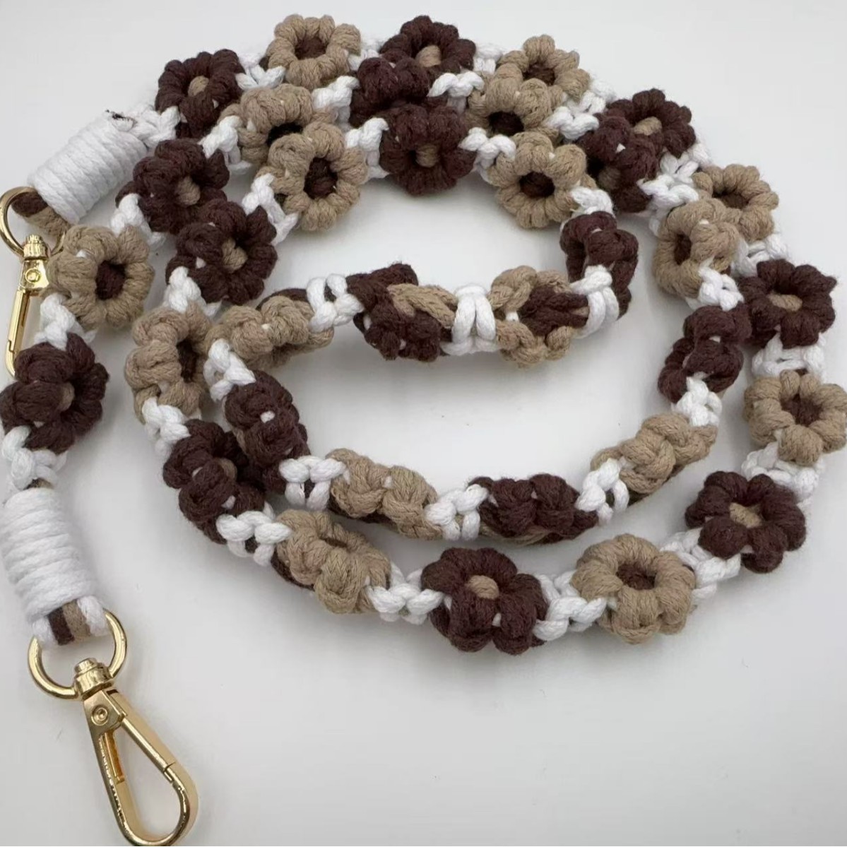 厂家直销波西米亚手工编织包包挂绳手机挂绳可背小雏菊斜跨挂绳