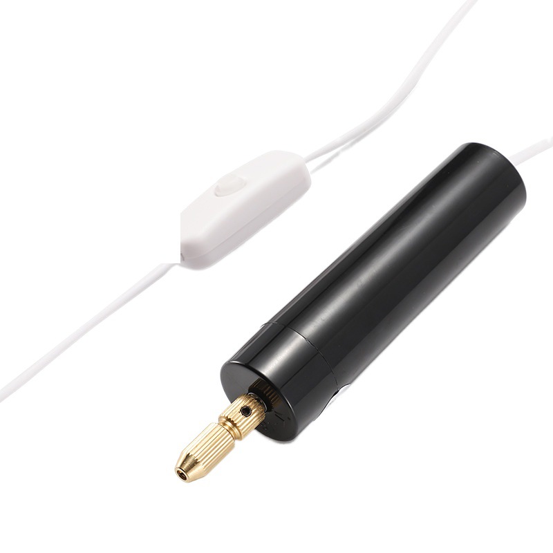 Cristal epoxi DIY mini taladro eléctrico USB pequeño taladro eléctrico perla taladro hecho a mano perforación perforadora en forma de pluma molino eléctrico