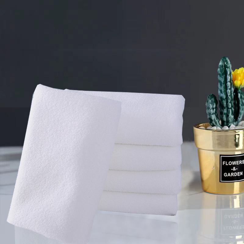 Cross-Border Temu Small Square Towel Wholesale White Black Cleaning Rag Housekeeping Kitchen Absorbent Small Towel Cleaning Towel