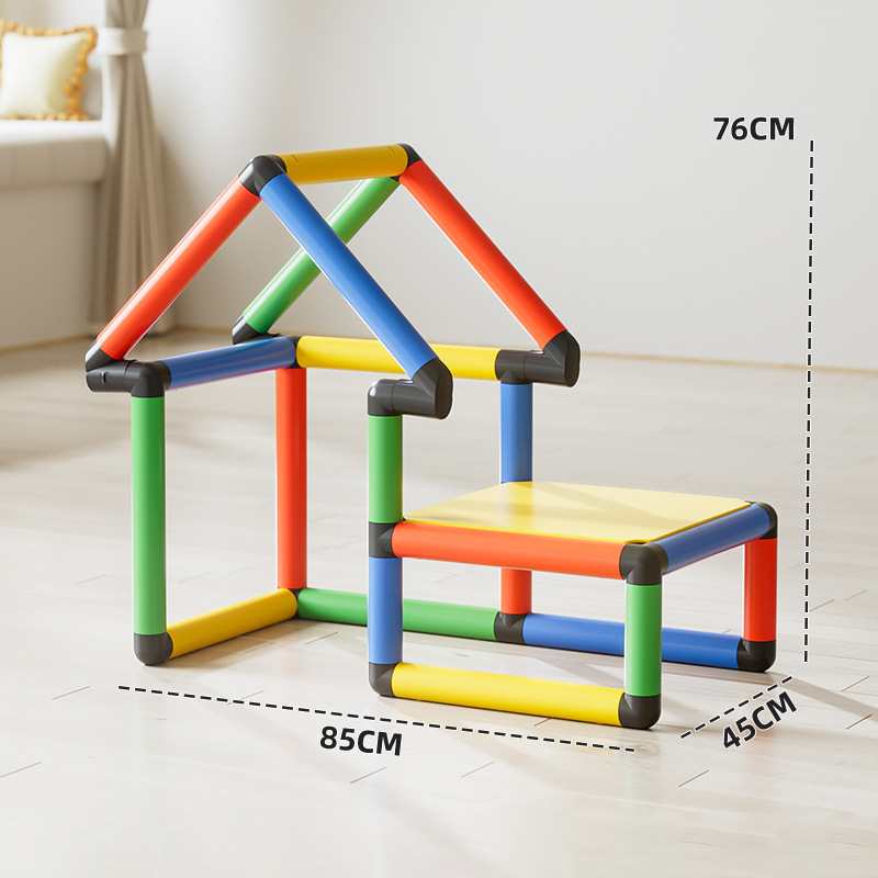 Pipa de escalada de tubería de cambio múltiple combinación de jardín de infantes de color interior de escalada de niños entrenamiento sensorial de escalada de roca juguetes de puente oscilante