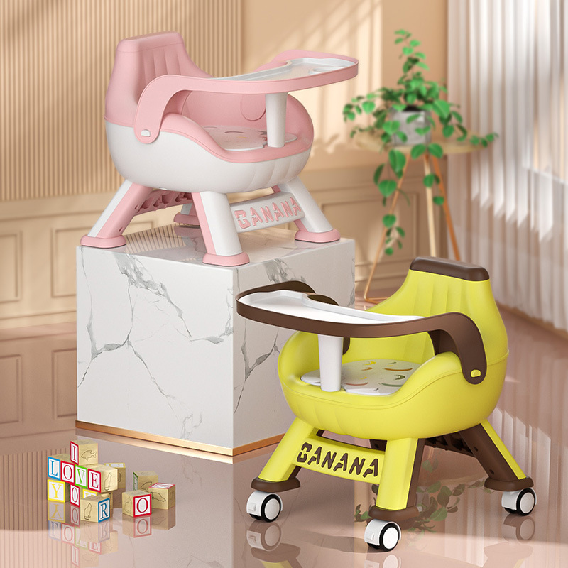 Multi-Purpose Banana Chair Baby Dining Chair Kids Seat Dining Table Home Bench with Backrest Dining Chair