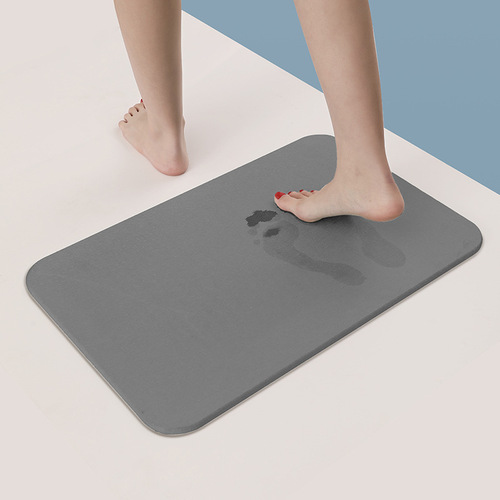 FEEPOP manufacturer wholesale diatom mud floor mat bathroom non-slip diatomaceous earth hard foot mat water-absorbent quick-drying door mat cross-border
