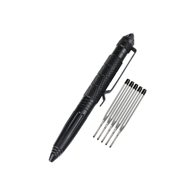 Pluma de autodefensa multifuncional Pluma de autodefensa Pluma de supervivencia de cono de ventana rota al aire libre Pluma de defensa táctica de cabeza de acero de tungsteno