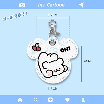 for Girls, Remote Control Protection | Electric vehicle key cover shell - mickey-card-set-happy-line-dog