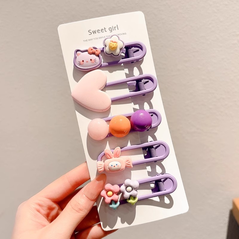 Niños lindos cartones de dibujos animados pinzas de cabello 2025 nuevas niñas pinzas de cabello de color lateral frisa pinzas de cabello adornamientos para el cabello