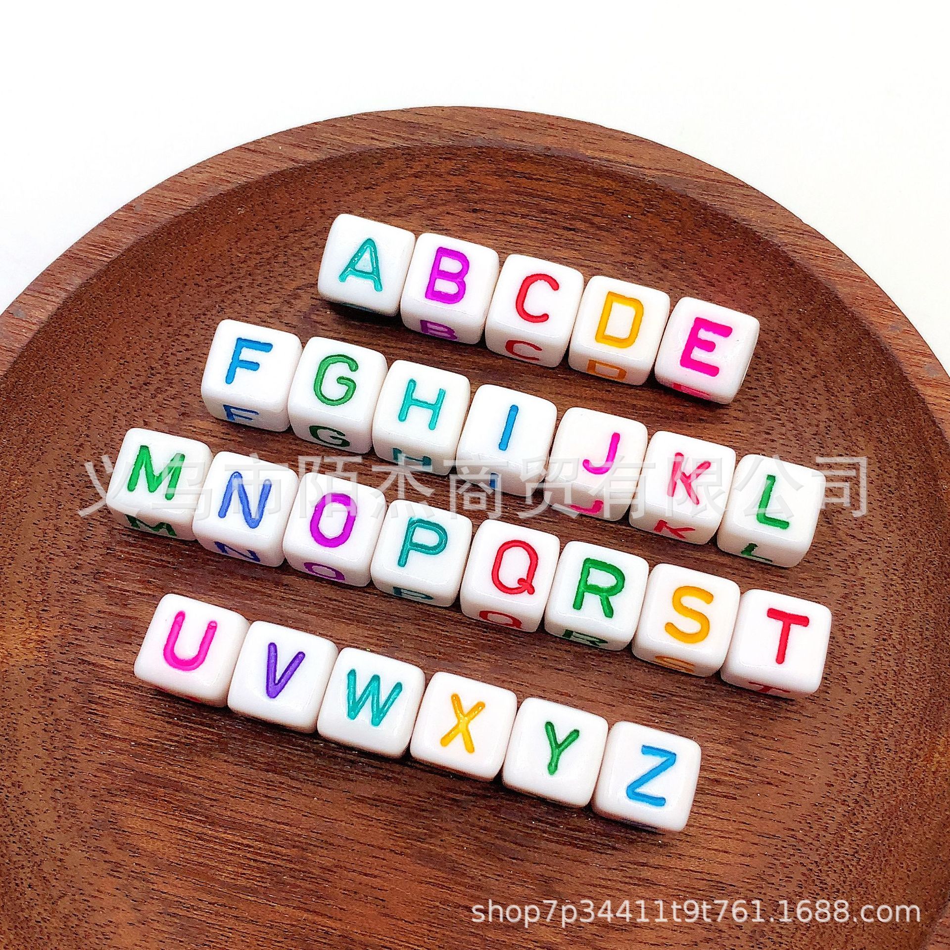 10mm cuadrado transparente acrílico letras perlas gran agujero perlas gelatina perlas dispersas accesorios de joyería para niños diy material de cuentas