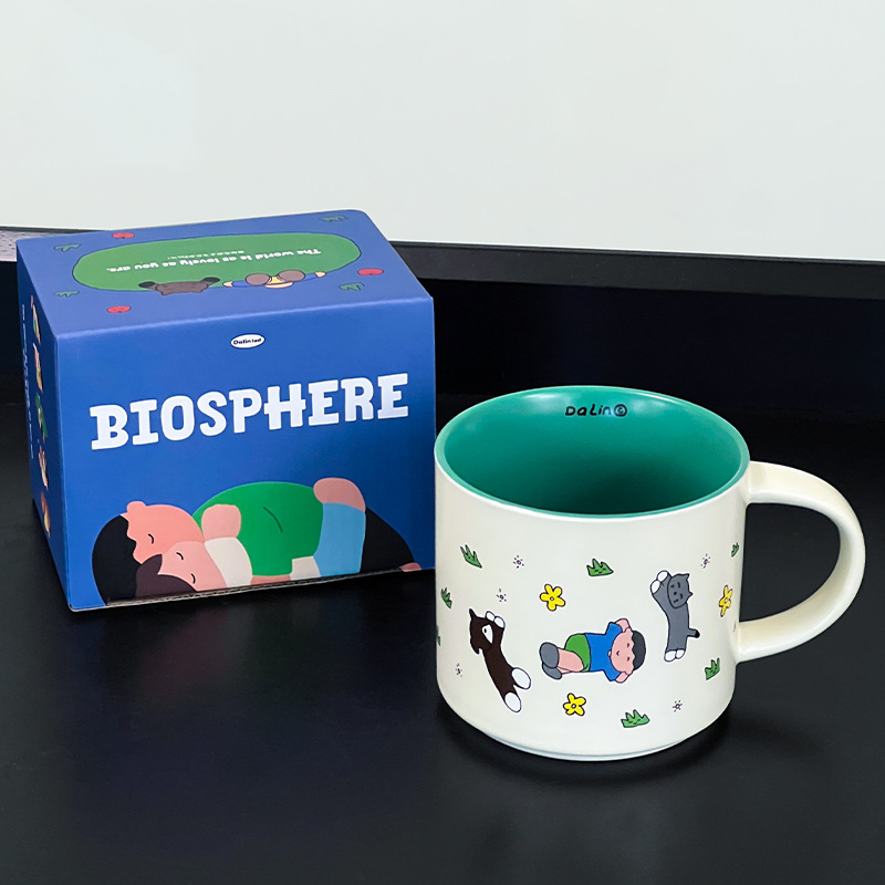 Tazas de cerámica de grapas de grapas de dibujos animados tazas de agua tazas de café tazas de regalo tazas de cerámica