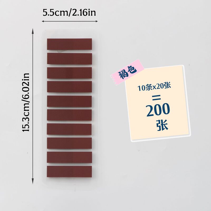 现货PET透明索引贴18色纯色便签纸分章节标记彩色分类贴标签贴纸|undefined