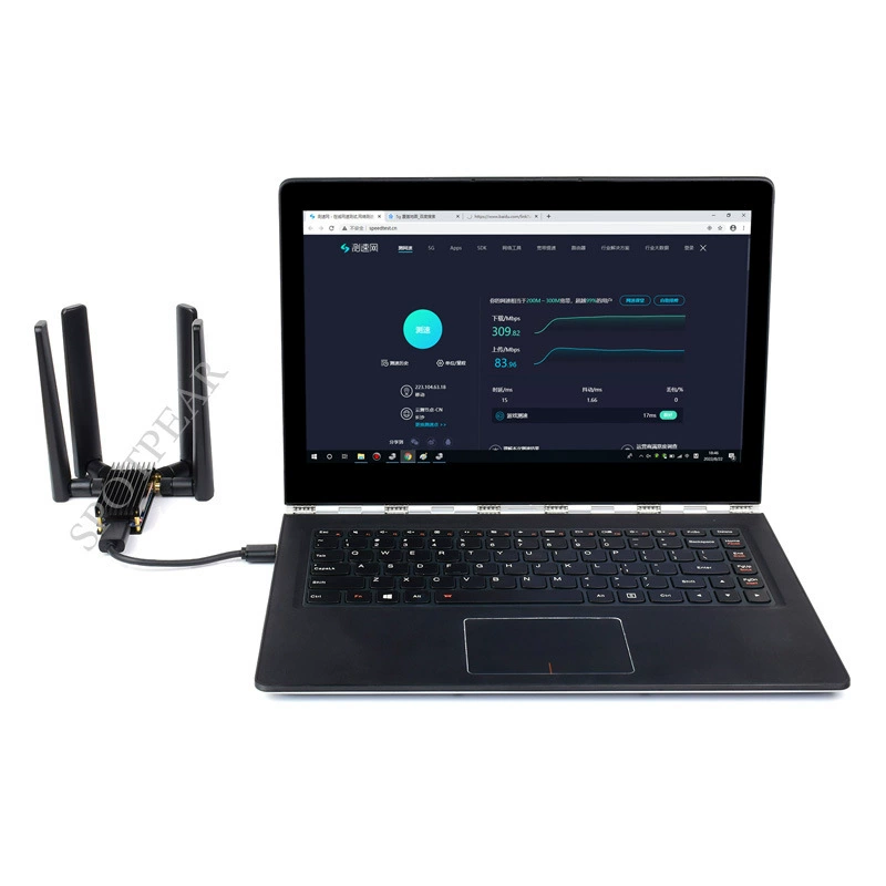 Удлинительная плата с USB 3.1 порта Raspberry Pi M.2 Key B 5G DONGLE четырехантенная алюминиевая радиаторная плата