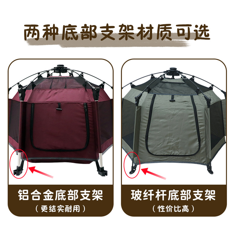 Carpa transfronteriza para mascotas, universal para todas las estaciones, casa para perros y gatos, carpa plegable transpirable para exteriores de verano para mascotas