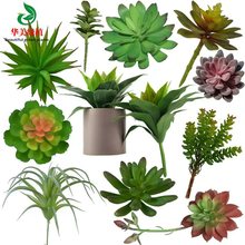 仿真多肉植物 仿真花头植物墙插花配件 假多肉塑料花装饰植物盆栽