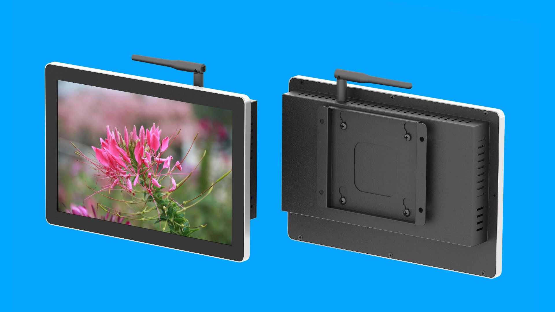 10.1寸21款壁掛純平銀色效果圖