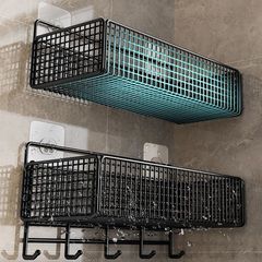 浴室架置物架免打孔牆上收納架子掛籃廚房廁所壁掛式衛生間置物架