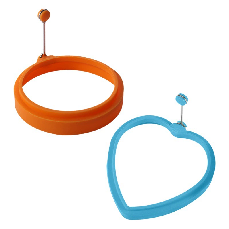 Готовая круглая силиконовая форма для омлета и блинов в форме сердца, инструмент для приготовления яиц-пашот