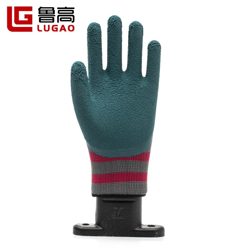 批發橡膠發泡勞保手套耐磨透氣防滑男女工人鋼筋水泥工地防護手套
