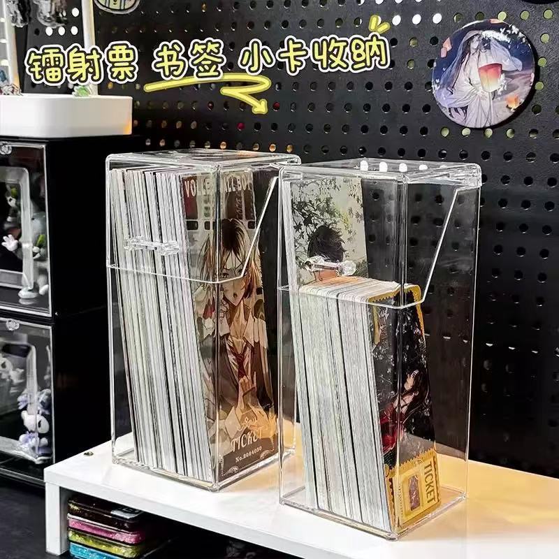 アクリル収納バケツデスクトップ蓋付き透明多層防塵収納ボックス化粧ブラシカスタム用品プラスチックペンホルダー|undefined