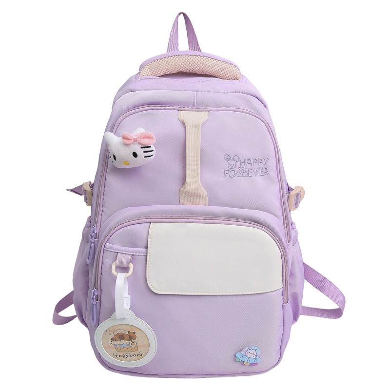 Mochila escolar para estudiantes de primaria, nueva ropa ligera para mujeres, mochila para estudiantes de secundaria para niñas, mochila escolar de gran capacidad para estudiantes de secundaria en el campus