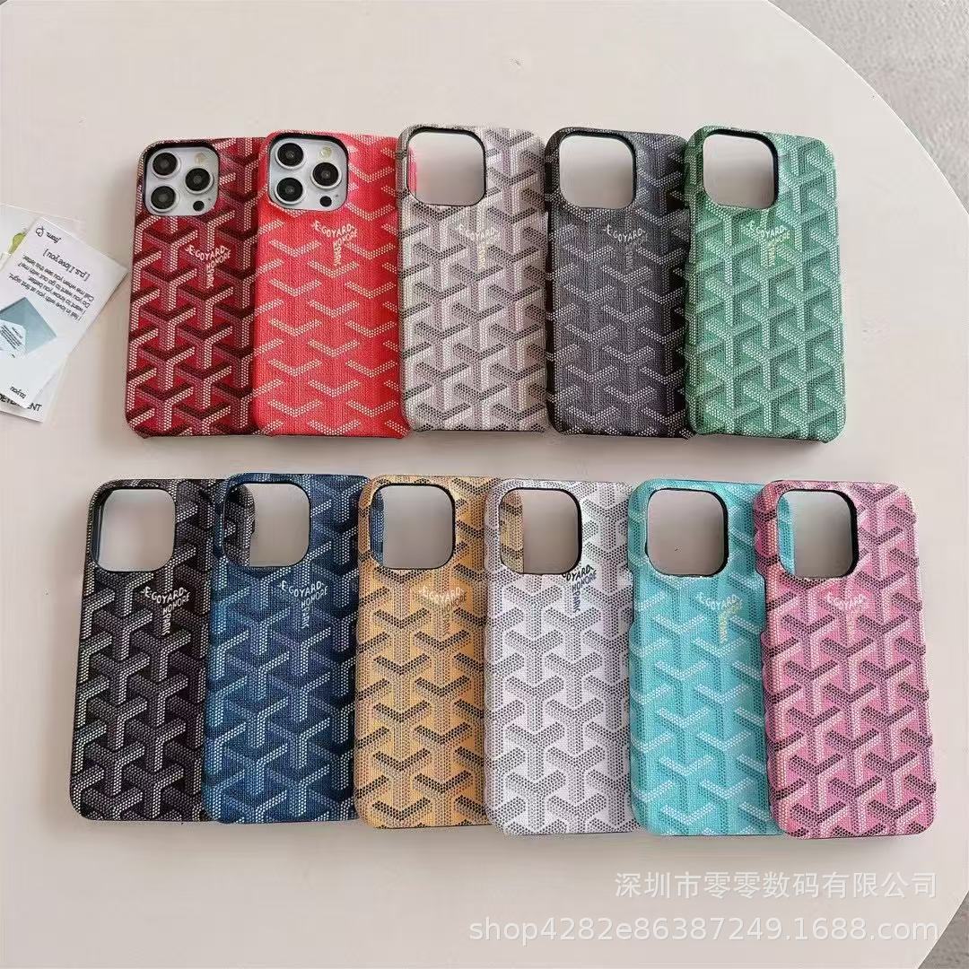 Trendy Dog Tooth Half Pack Suitable for Iphone16Promax Mobile Phone Case Apple 15/14/13/12/11 Mobile Phone Case