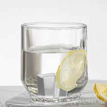 可美瑞特透明色玻璃六角杯六件套家用果汁饮料茶水杯子批发