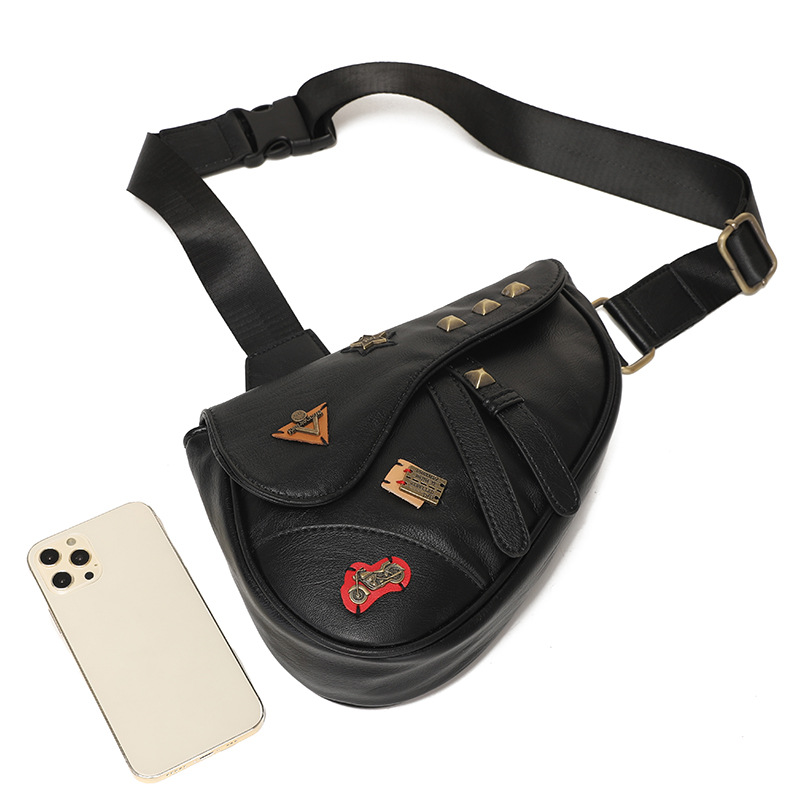 Crossbody Bags for Men Top Quality New Arrival Retro Versatile Chest Saddle Bag Fashionable Small Bag for Niche Couples_voghion.com
