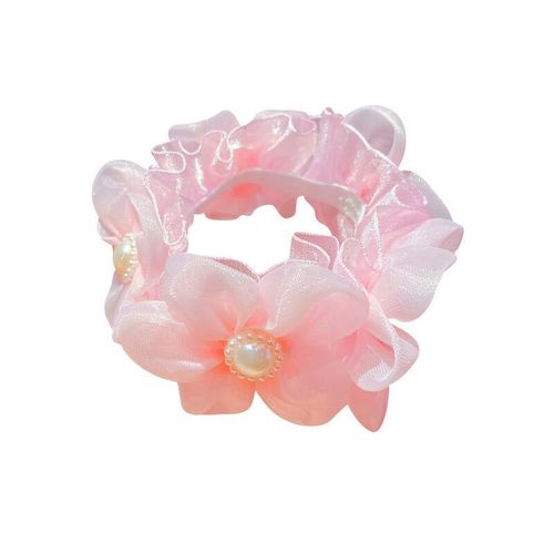 Pearl Mesh Hair Flower Children's Ball Hair Circle Show Hot Selling New Cute Sweet Elastic Hair Accessories for Women