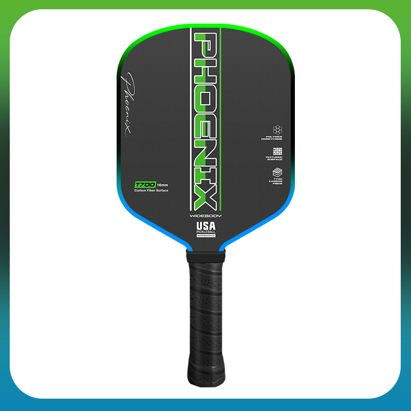 Cross-Border Pickleball Racket T700 Carbon Fiber 16mm Cloth Texture Matte Surface Pickleball Racket Wide Board
