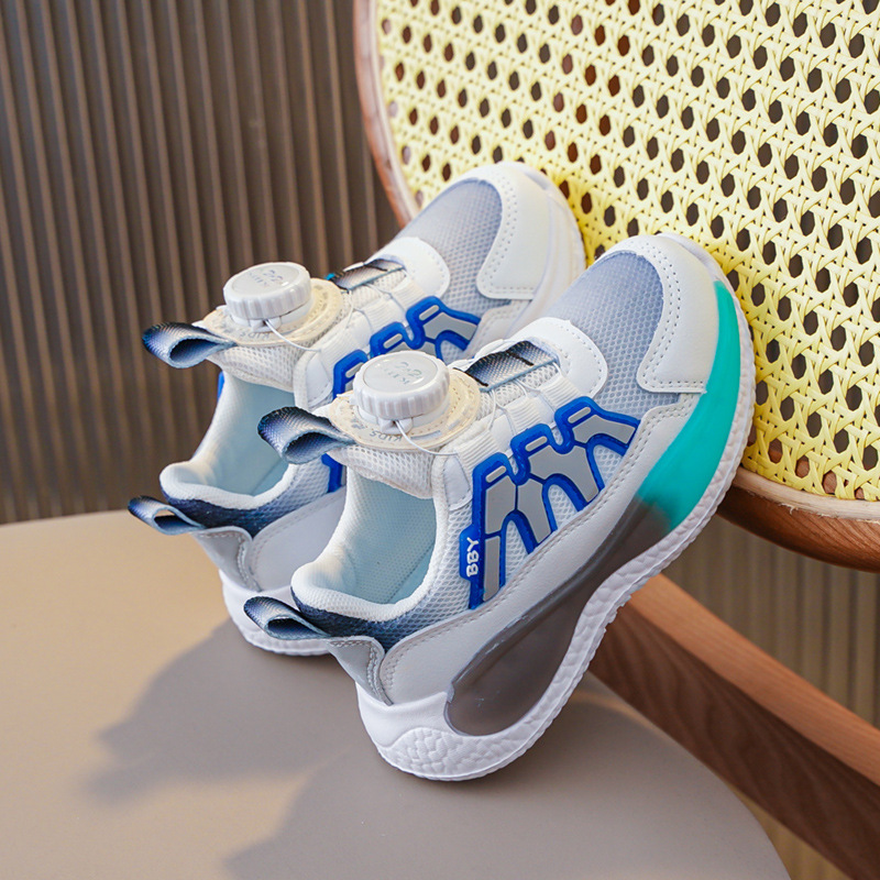 童鞋男童運動鞋兒童休閒鞋2023秋季新款女童網面透氣鞋老爹鞋小孩