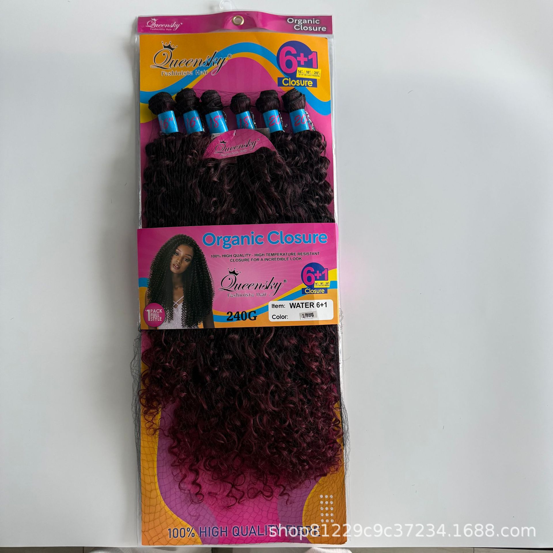 Juego de Cortinas de Cabello Rizado Water 6+1 de Fibra Sintética de Alta Temperatura para Mujeres image 11