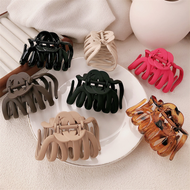 Nueva línea coreana de gran volumen de agarración de cabello retrógrado estilo tiburón clips exquisitos clips para el cabello universal accesorios para mujeres