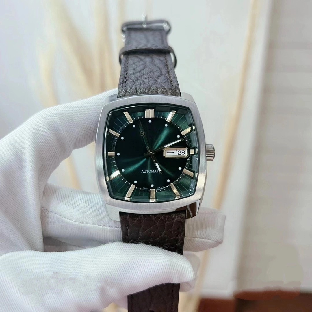 Men's Retro Barrel-shaped Automatic Mechanical Waterproof Watch_voghion.com