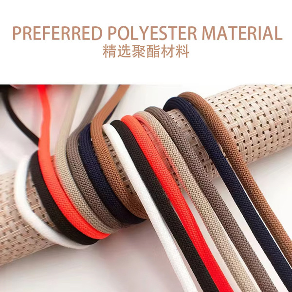 Multicoloured solid color wear-resistant woven shoelaces