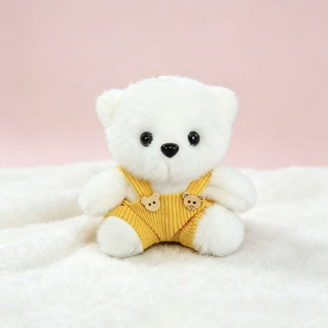 Vestido osos llaveros muñecas de peluche camisetas pantalones mochila colgante pequeño regalo colgante muñeca de peluche