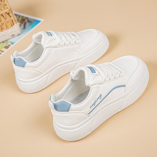Thick-soled white shoes women's shoes 2025 new spring students Joker sneaker Korean lightweight breathable casual shoes