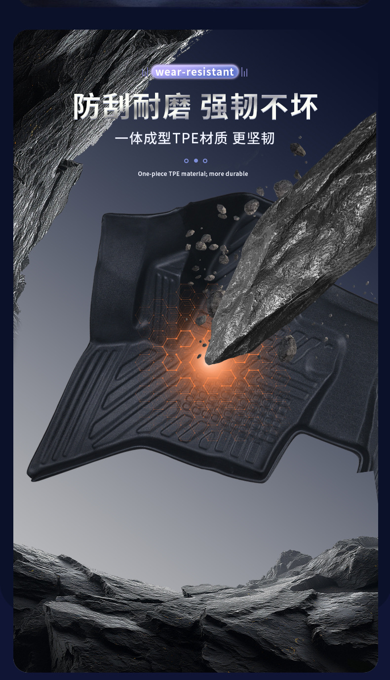 Suitable for Wuling Rongguang Car Floor Mats, Full Surround Type, Specifically for Rongguang 6407/Rongguang 6470, Car Modification and Decoration Tpe Floor Mats