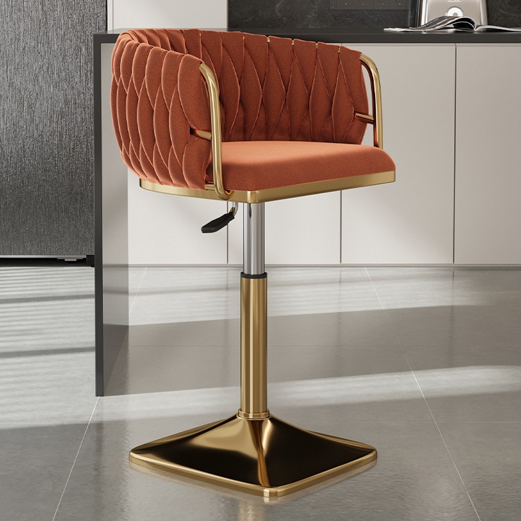 Silla de bar giratoria alta, silla de bar con envío gratuito, silla de bar de alta gama, delante, silla alta de moda, taburete de bar image 41