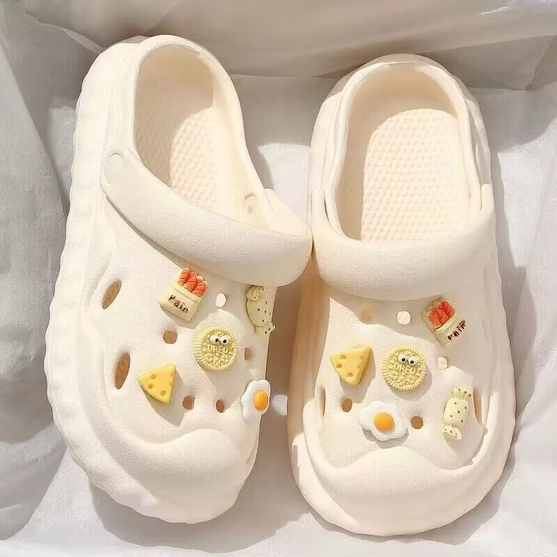 Croc Shoes Style Summer Outer Wear New Thick-Soled Nurse Beach Sandals with Poop Feeling Baotou Half Sandals Summer Wholesale Price