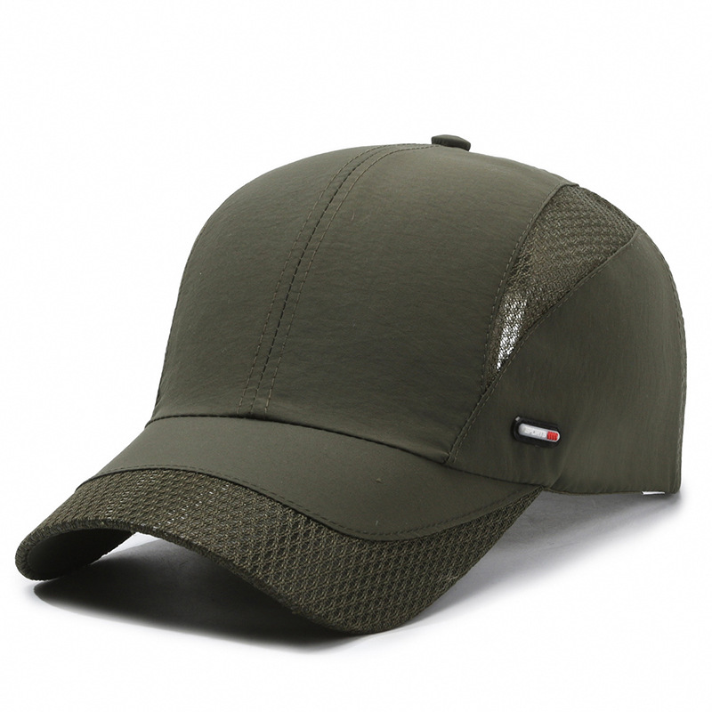 Sombrero de sol unisex para hombre, para deportes al aire libre, transpirable, de malla, de secado rápido, color liso y perforado._voghion.com