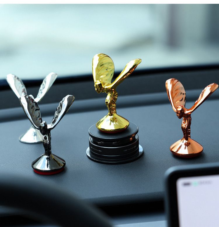 Little Golden Car Logo Modification, Car Emblem, Electric Vehicle, Classic Car Emblem, Angel Goddess Emblem for the Front of the Car