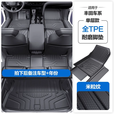 the Door Sills, Modelə uyğun ayaqaltı - please-leave-a-message-or-note-the-model-year-when-placing-an-order-rice-grain-pattern-tpe-door-sill-mat-tpe-trunk-mat