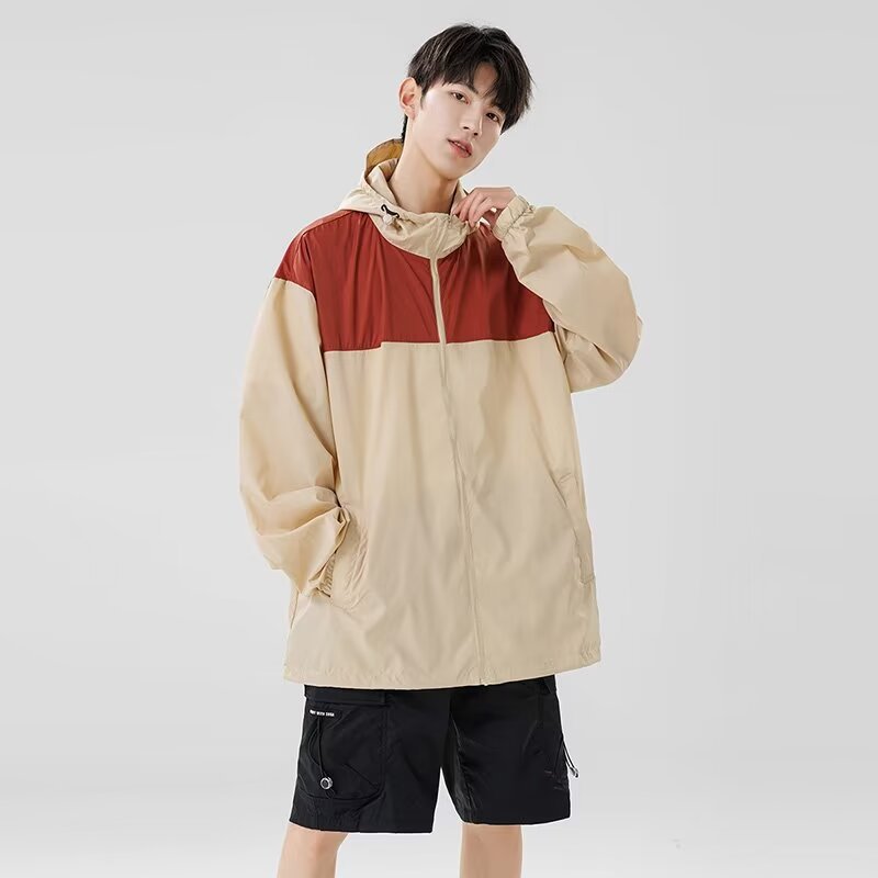 여름 커플 태양 보호 의류 남성 자외선 보호 여성 야외 태양 보호 의류 낚시 옷 커플 재킷 남성 작업복