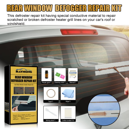 Rayhong Rear Window Defogging Repair Kit Rear Window Heater Defroster Repair Kit Grille Wire Repair Kit